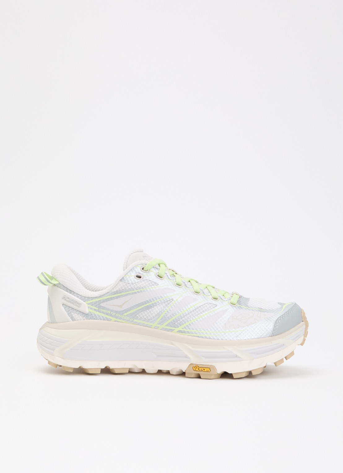 HOKA Mafate Speed 2 sneaker met logo - voorkant 2 zilver