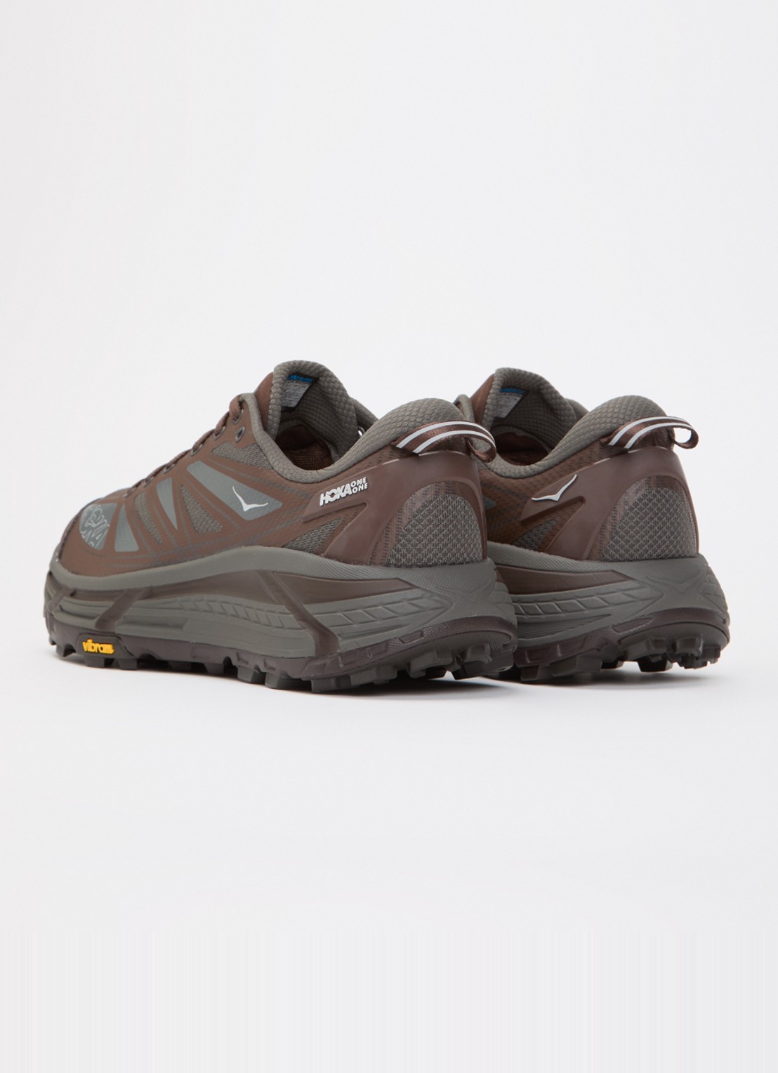 HOKA Mafate Speed 2 sneaker met mesh details - achterkant donkergrijs