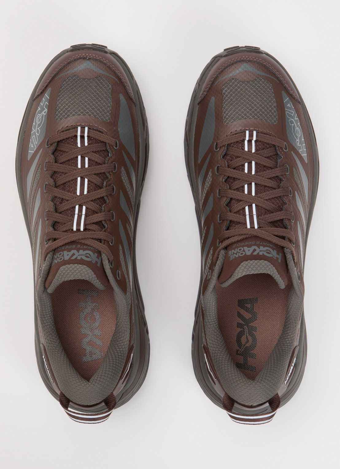 HOKA Mafate Speed 2 sneaker met mesh details - detail 4 donkergrijs