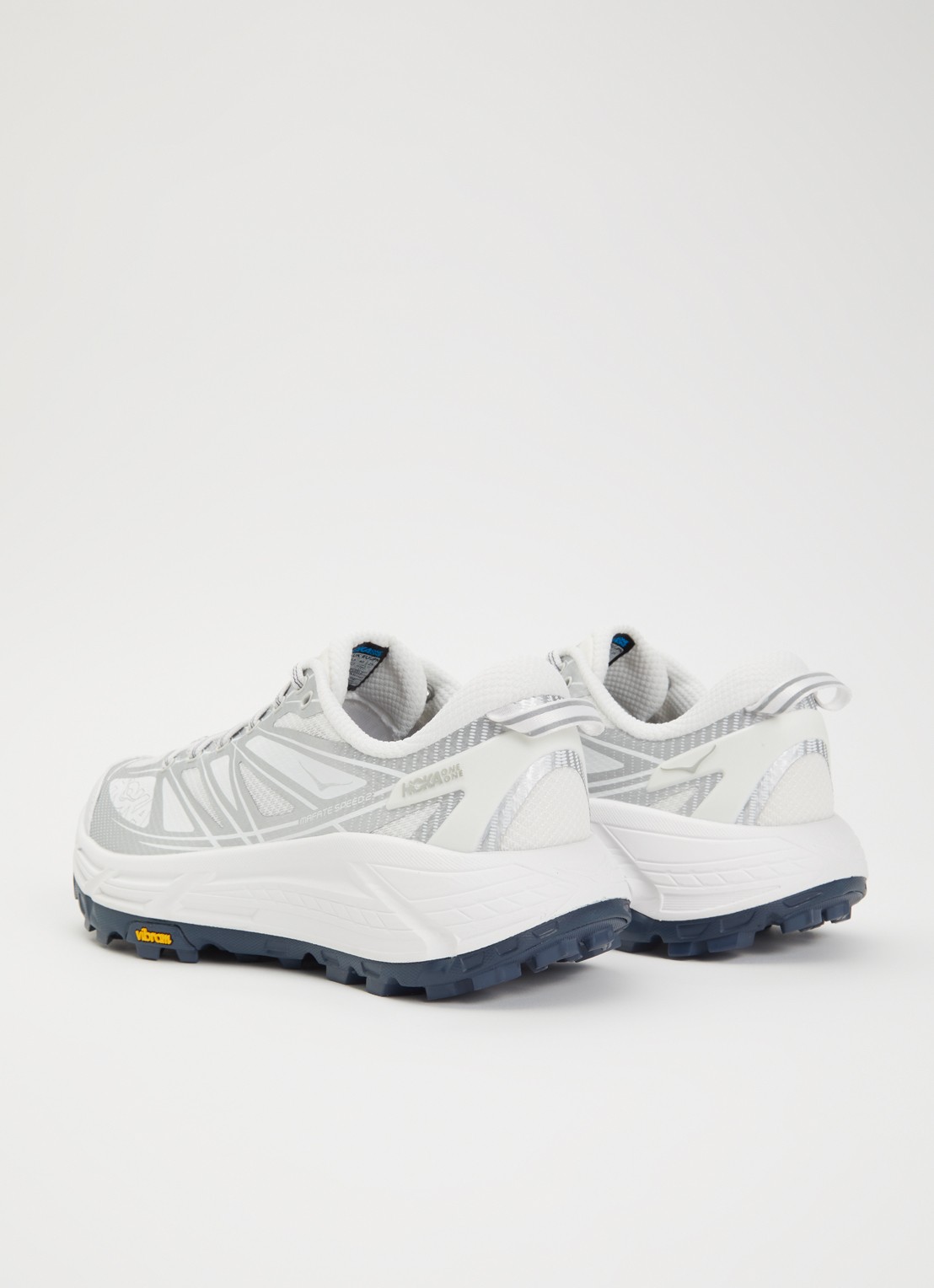 HOKA Mafate Speed 2 sneaker met mesh details - achterkant 2 zilver