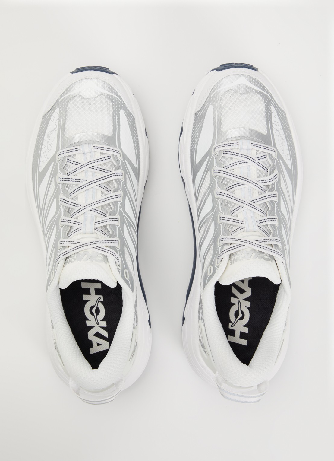 HOKA Mafate Speed 2 sneaker met mesh details - detail 4 zilver