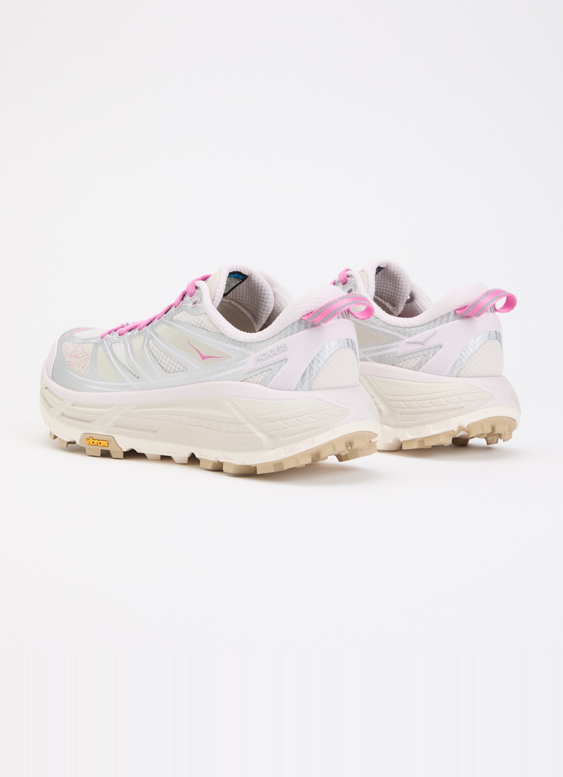 HOKA Mafate Speed 2 sneaker met mesh details - achterkant 5 lichtroze