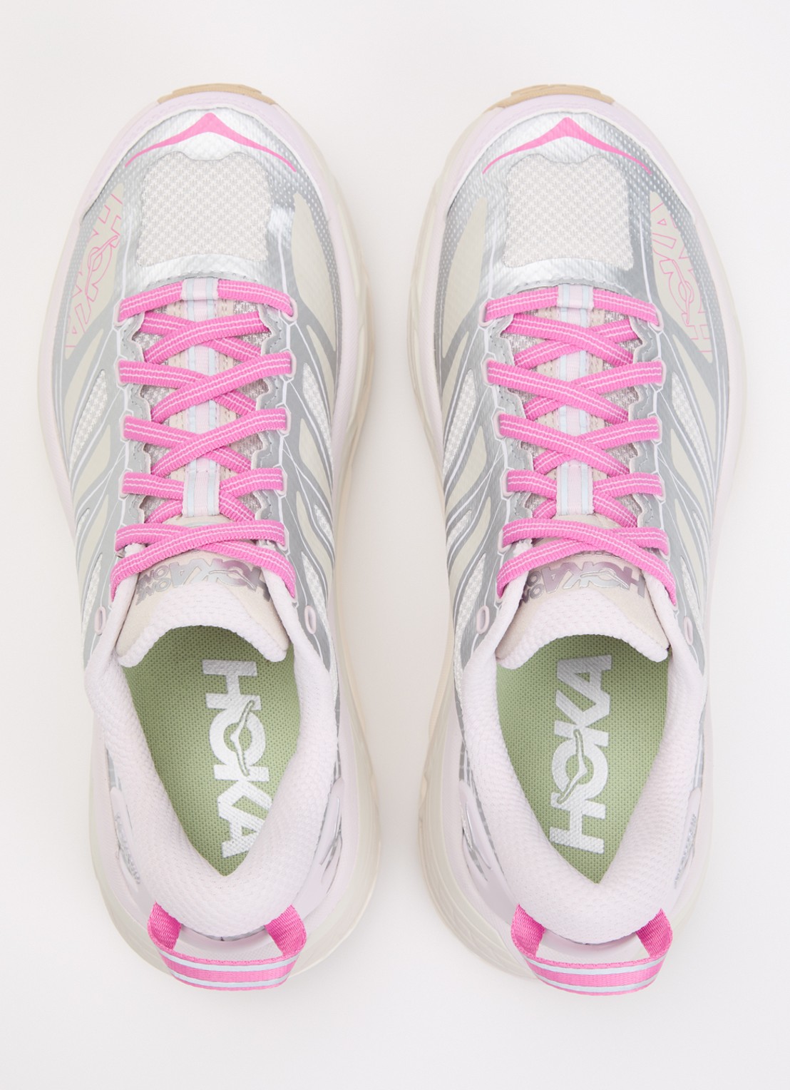 HOKA Mafate Speed 2 sneaker met mesh details - detail 2 lichtroze