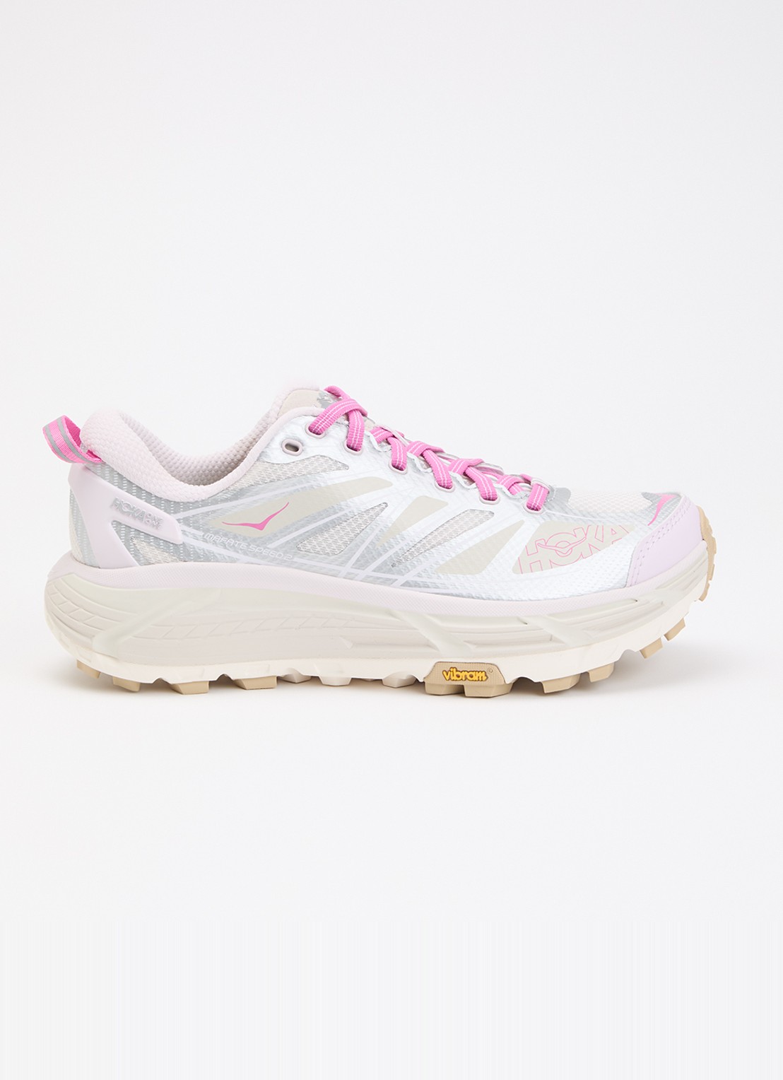 HOKA Mafate Speed 2 sneaker met mesh details - voorkant 4 lichtroze