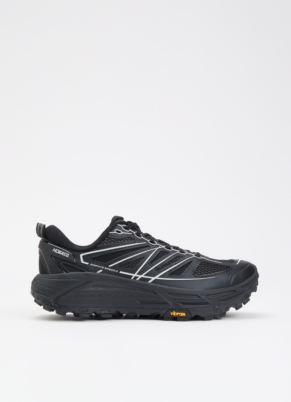 HOKA Mafate Speed 2 sneaker van mesh - voorkant 2 zwart