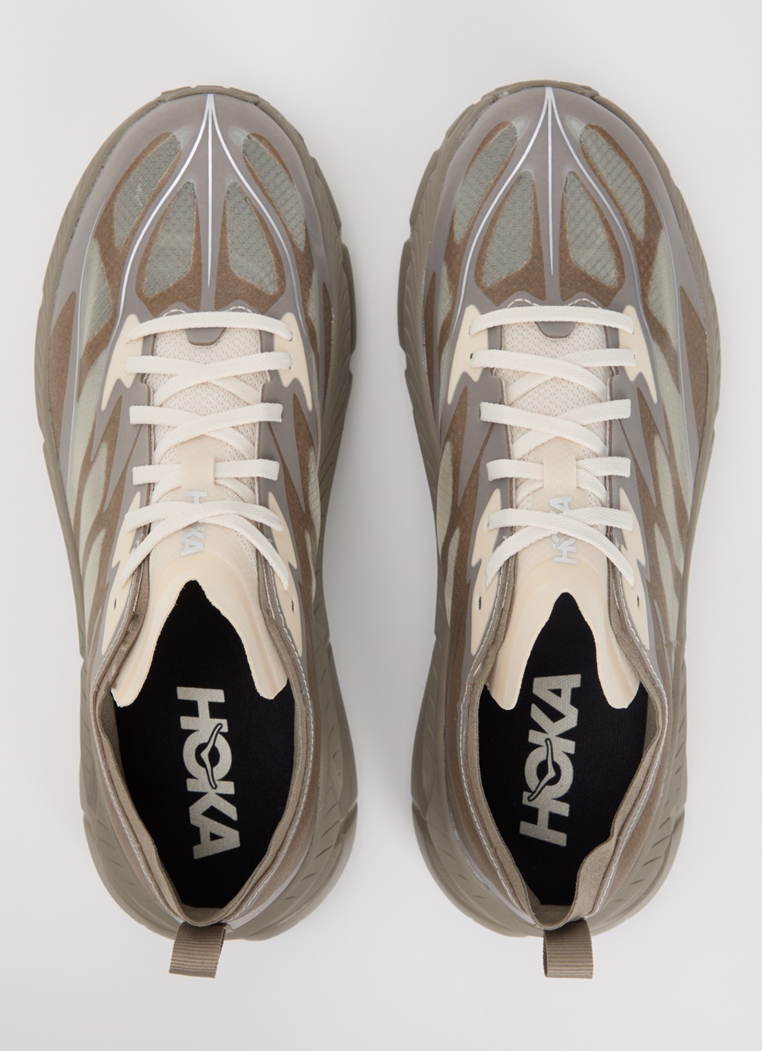 HOKA Mafate Speed 4 Lite sneaker met details van mesh - detail 2 beige