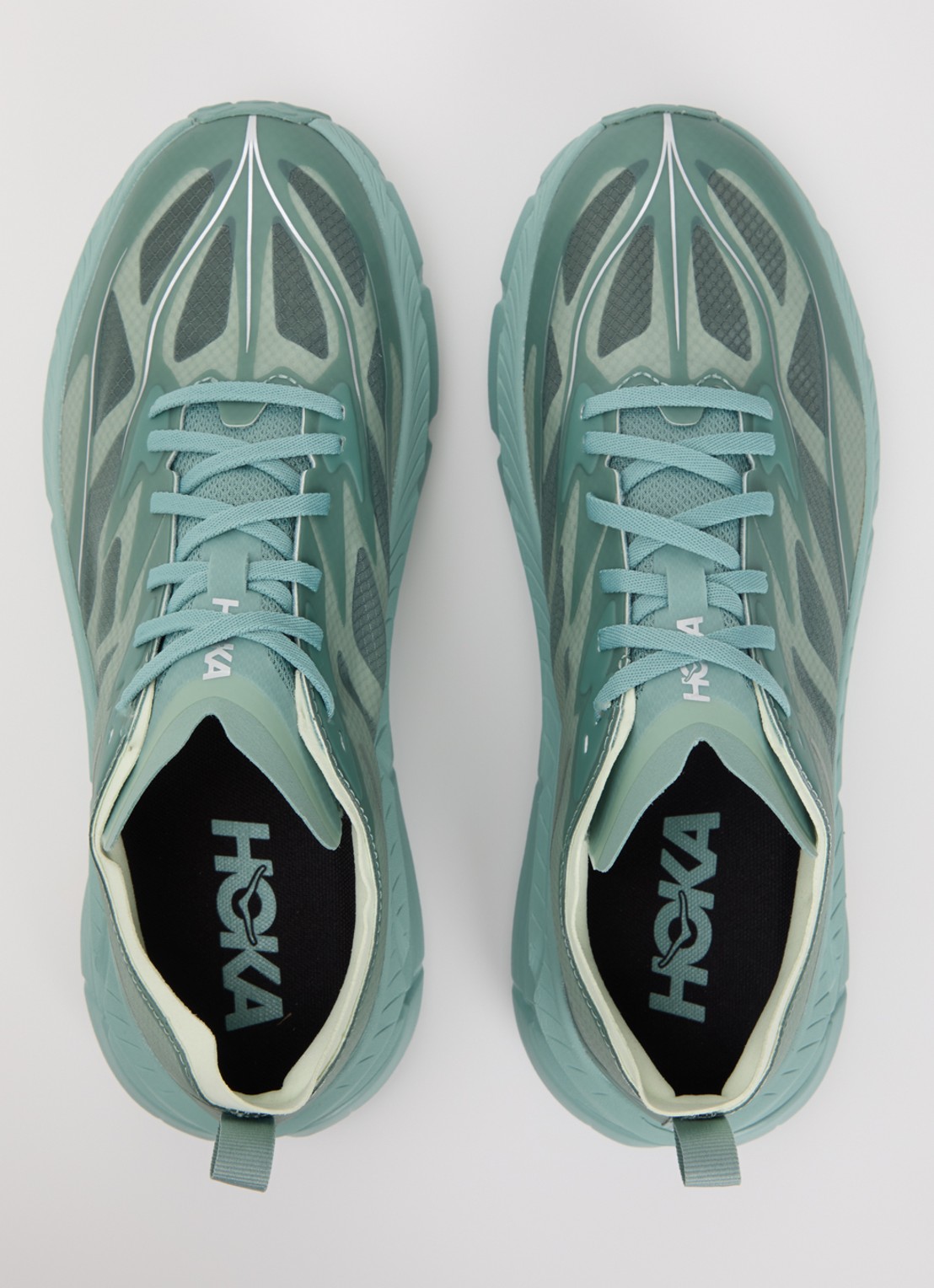 HOKA Mafate Speed 4 Lite sneaker met details van mesh - detail 4 lindegroen