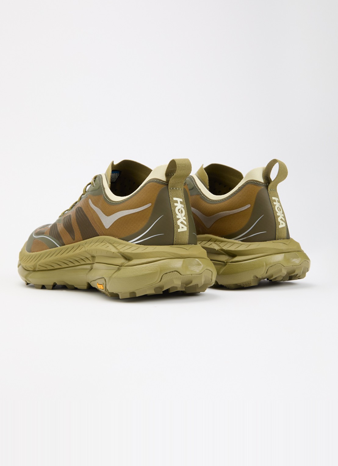 HOKA Mafate Speed 4 Lite sneaker met details van mesh - achterkant mosgroen