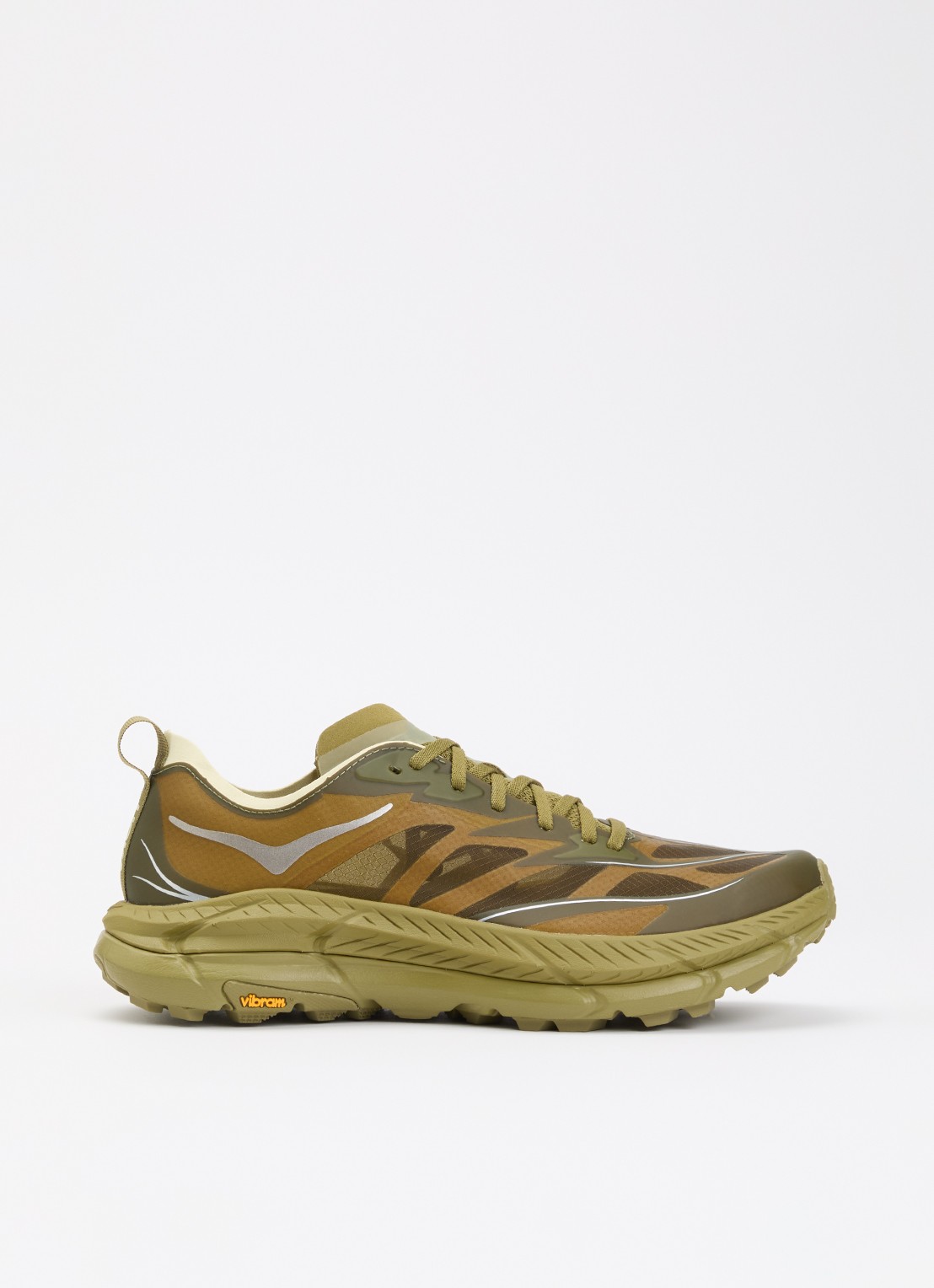HOKA Mafate Speed 4 Lite sneaker met details van mesh - voorkant 2 mosgroen