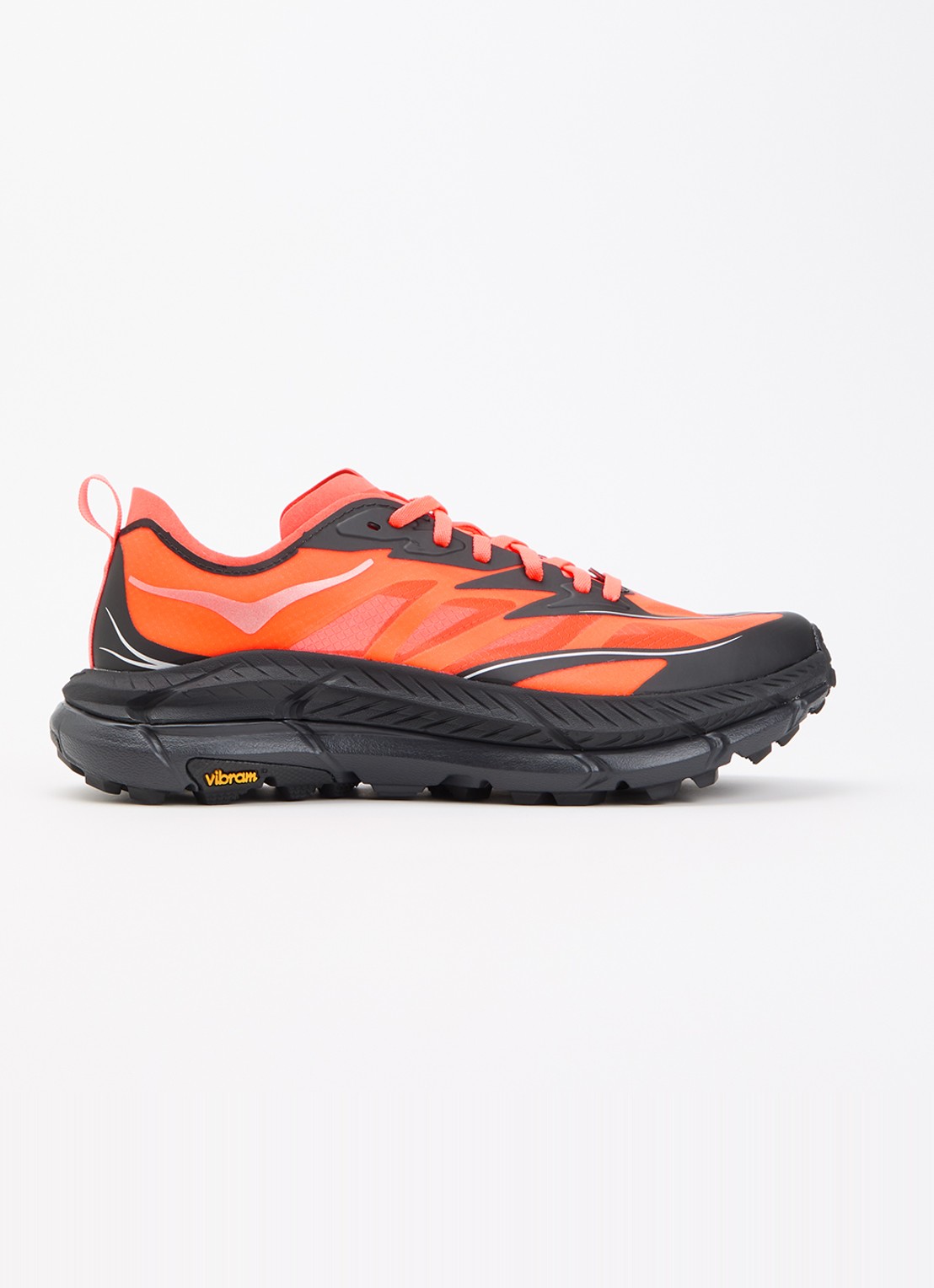 HOKA Mafate Speed 4 Lite sneaker met mesh details - voorkant 4 orange