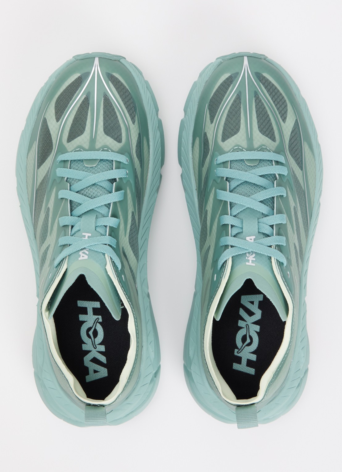 HOKA Mafate Speed 4 Lite sneaker van mesh - detail 4 zeegroen