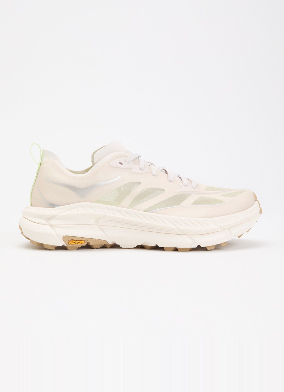HOKA Mafate Speed 4 Lite sneaker van mesh - voorkant 5 creme
