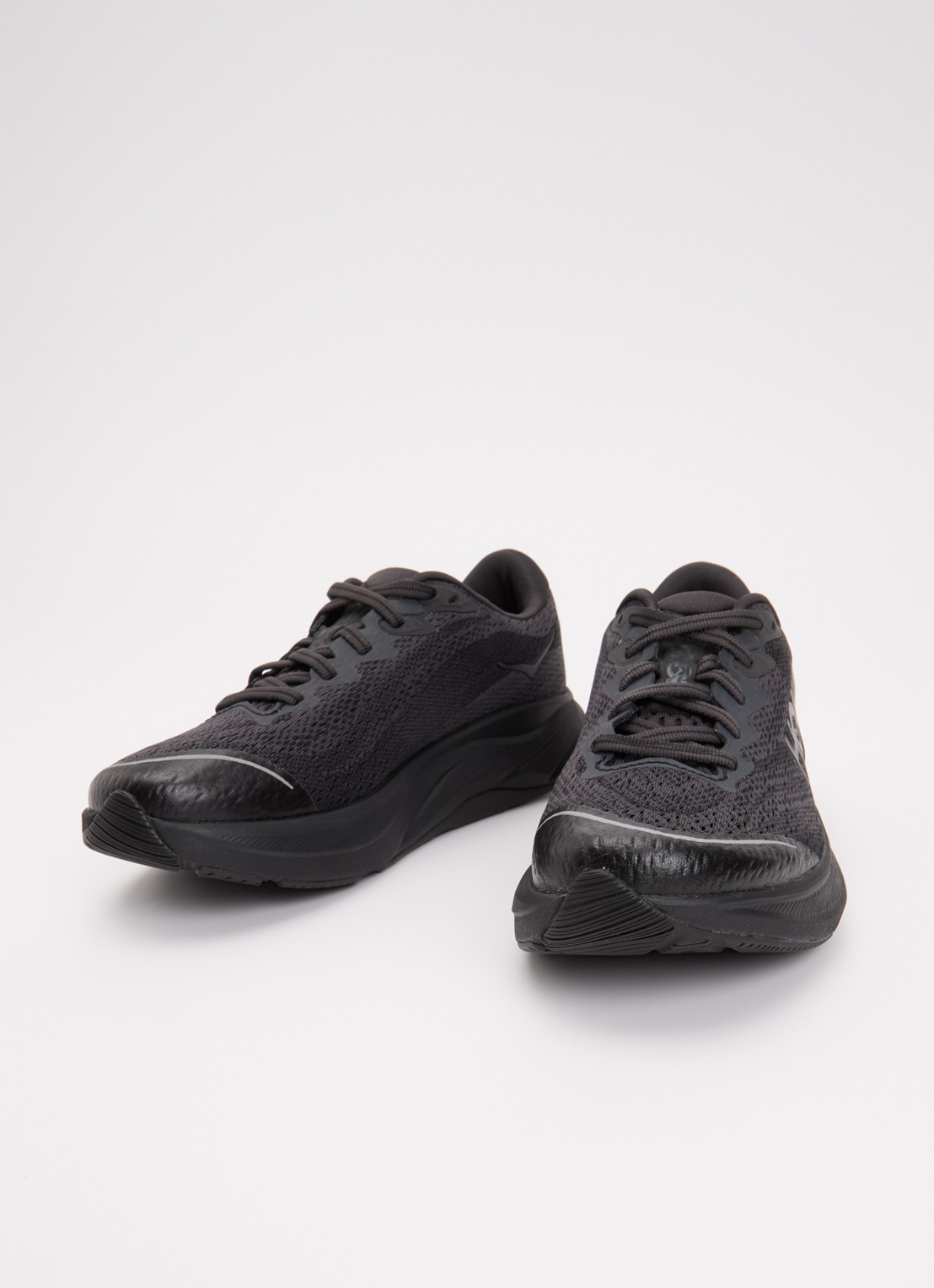 HOKA Rincon 4 sneaker met gebreid bovenwerk en logo - detail zwart