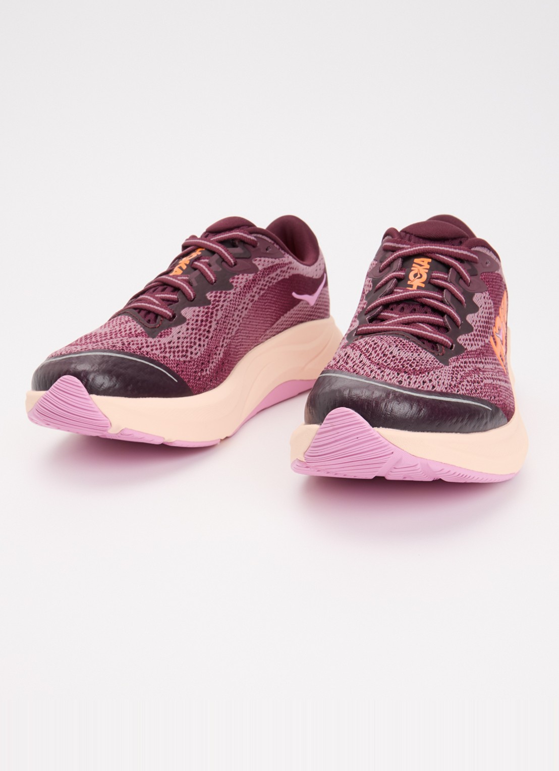 HOKA Rincon 4 sneaker met gebreid bovenwerk en logo - detail 2 paars