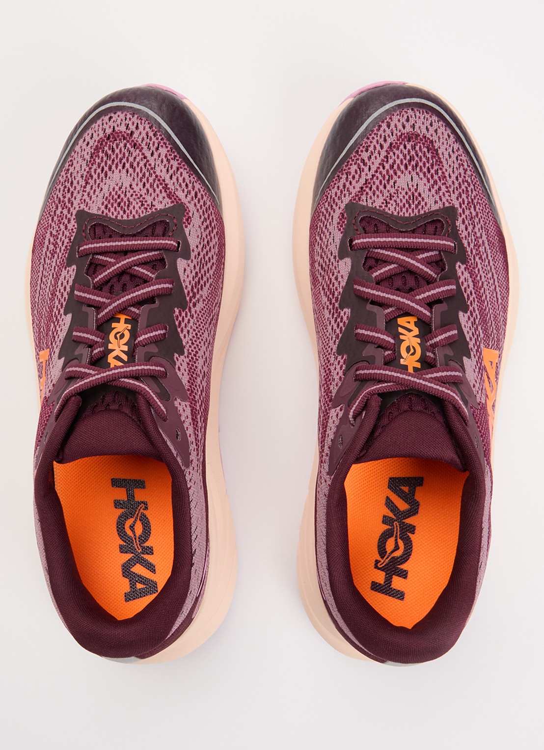 HOKA Rincon 4 sneaker met gebreid bovenwerk en logo - detail 3 paars