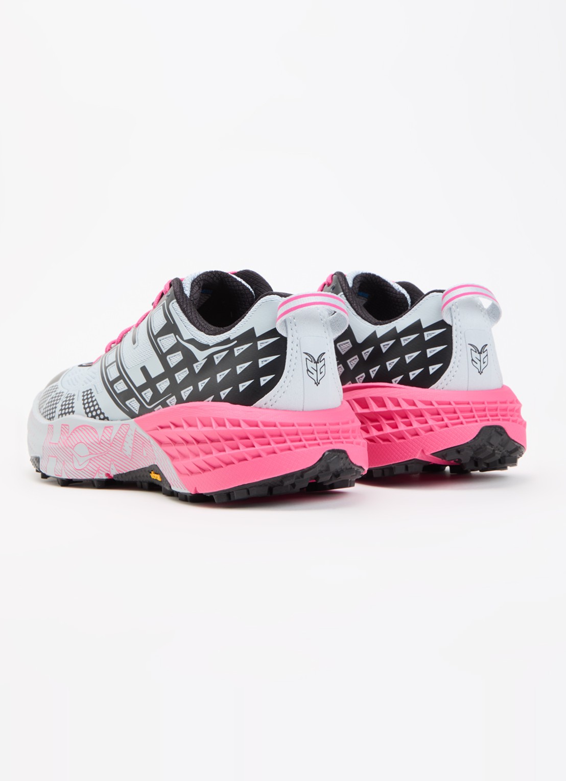 HOKA Speedgoat 2 sneaker met mesh details - achterkant 2 lichtblauw