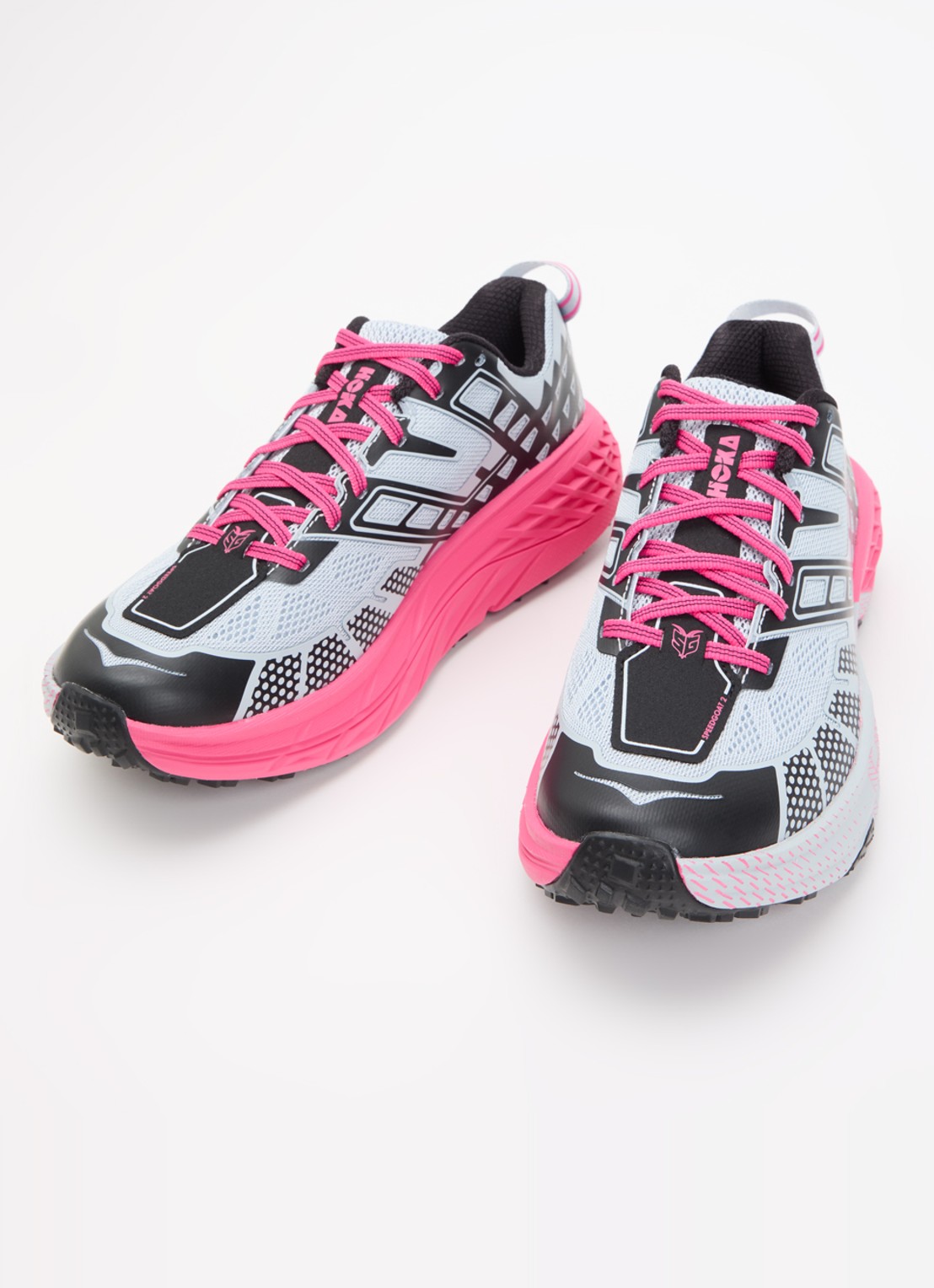 HOKA Speedgoat 2 sneaker met mesh details - detail 3 lichtblauw