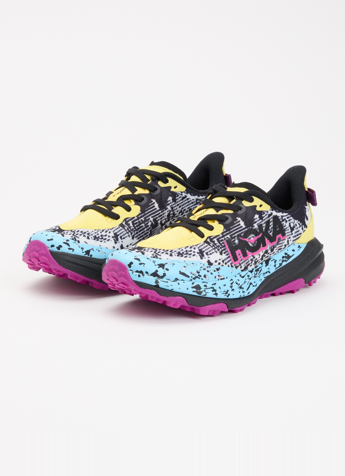 HOKA Speedgoat 6 sneaker met gebreid bovenwerk - detail 3 zwart