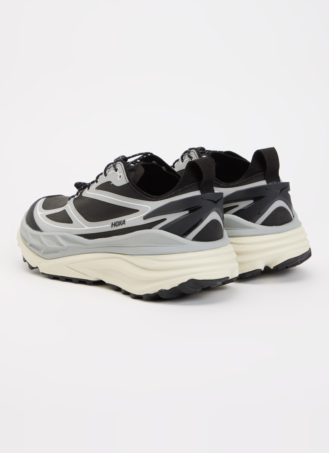 HOKA Stinson One7 sneaker met mesh details - achterkant 5 lichtgrijs