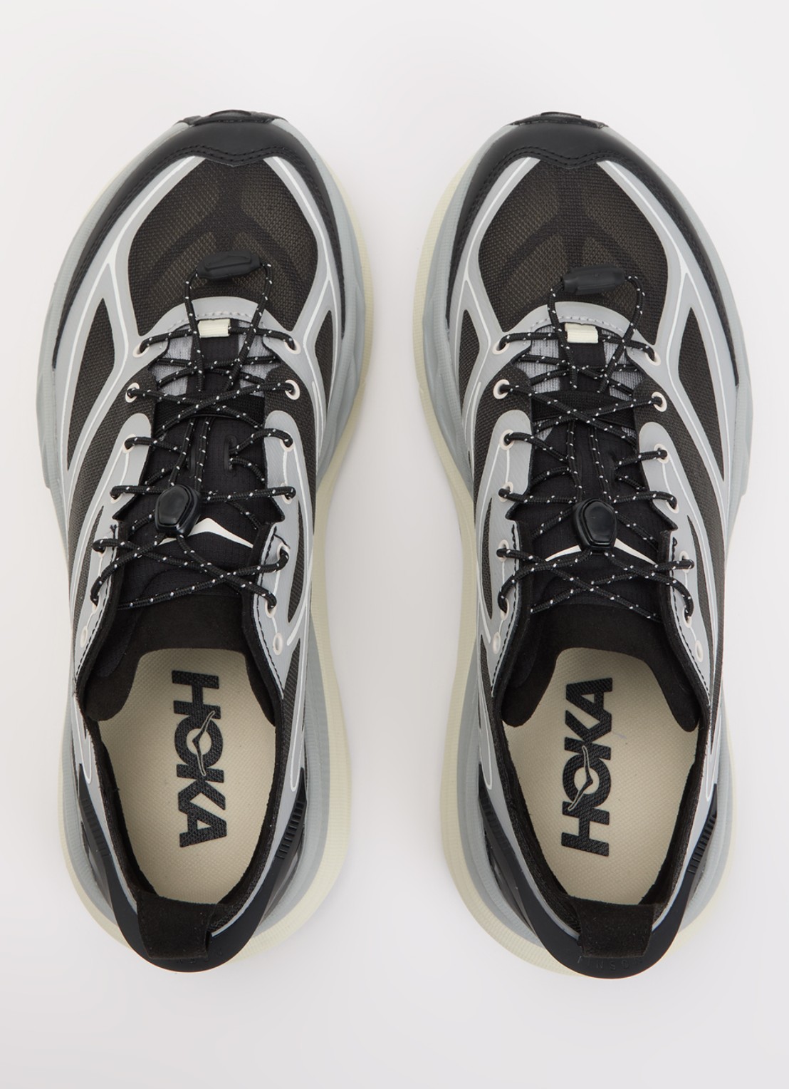 HOKA Stinson One7 sneaker met mesh details - detail 2 lichtgrijs
