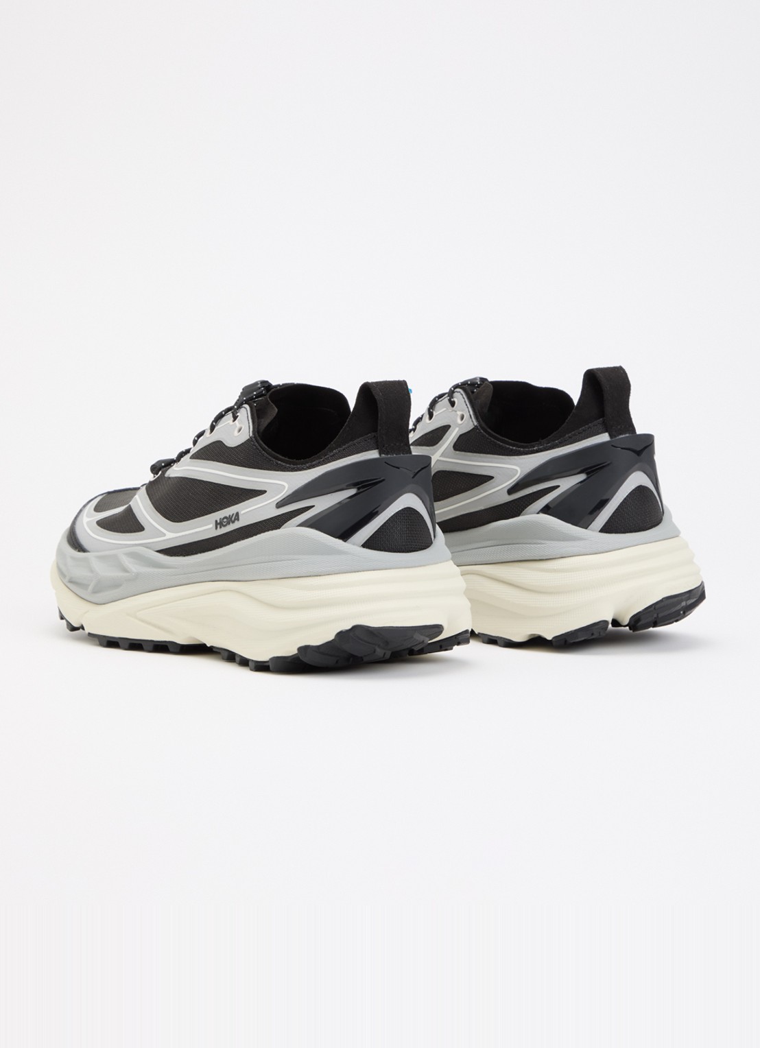 HOKA Stinson One7 sneaker met mesh details - achterkant 4 grijs