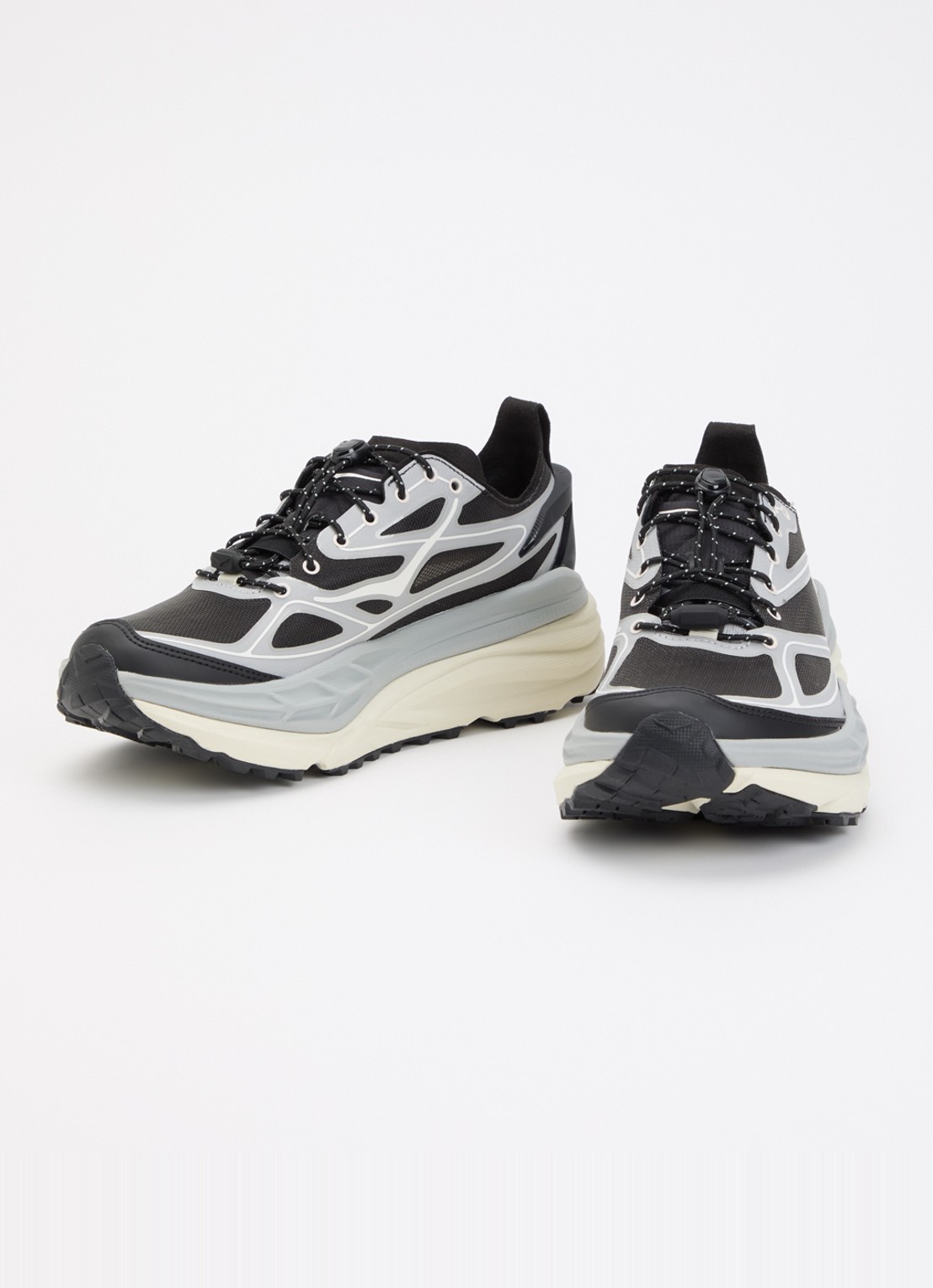 HOKA Stinson One7 sneaker met mesh details - detail grijs