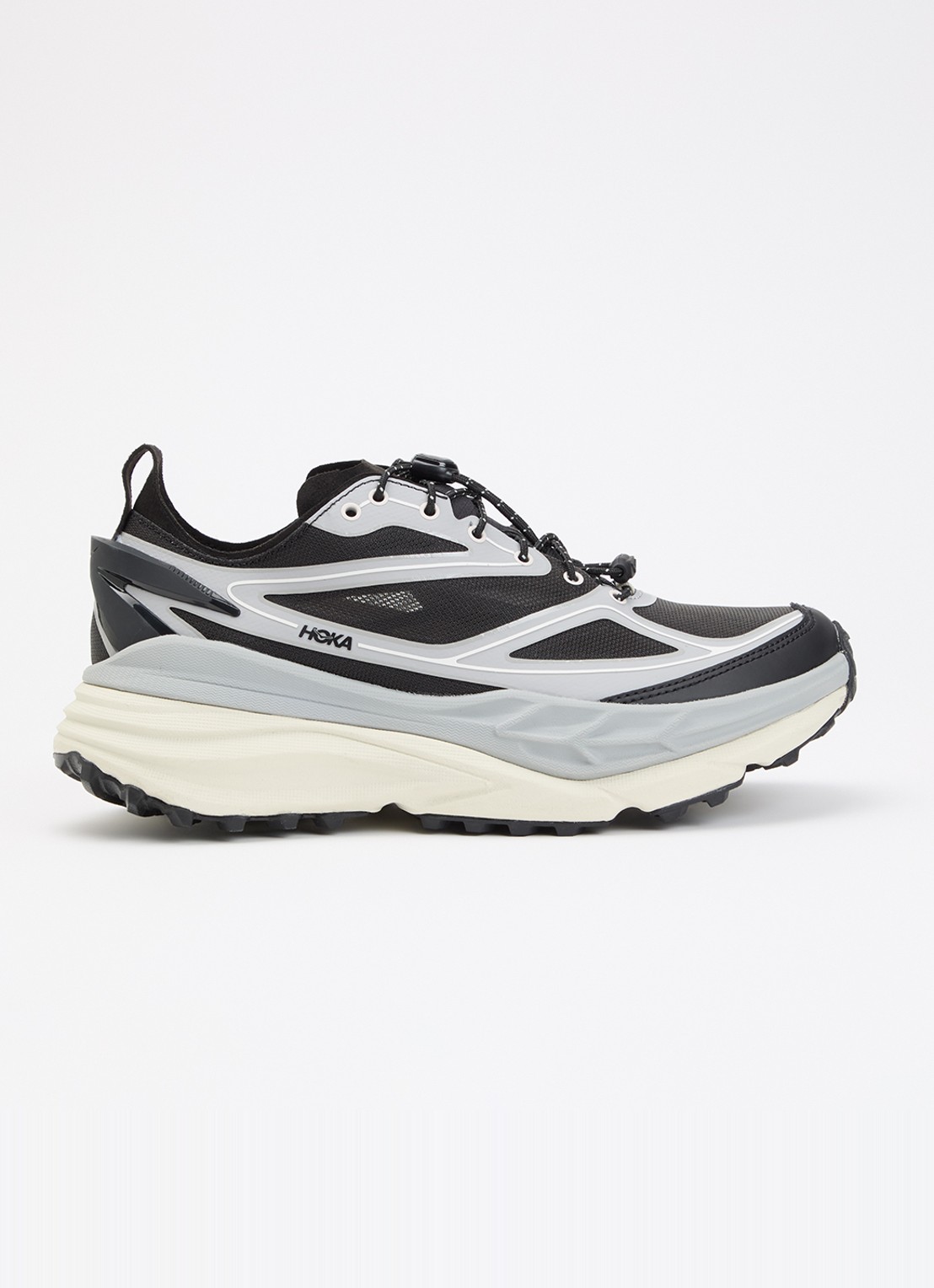 HOKA Stinson One7 sneaker met mesh details - voorkant 5 grijs