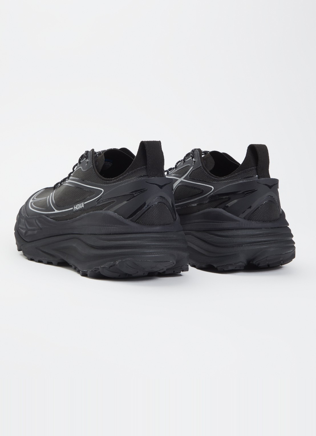 HOKA Stinson One7 sneaker van mesh - achterkant zwart