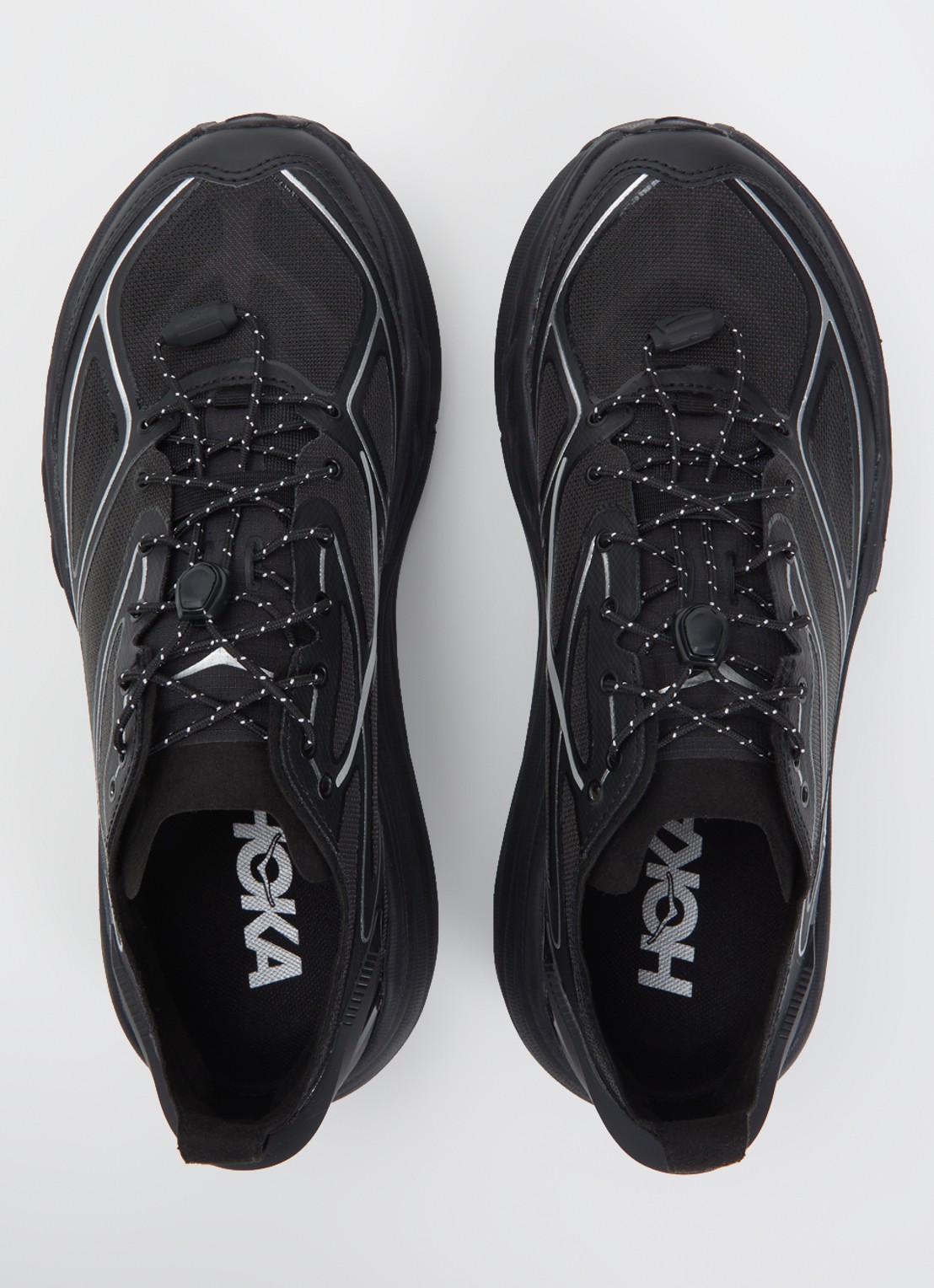 HOKA Stinson One7 sneaker van mesh - detail 3 zwart