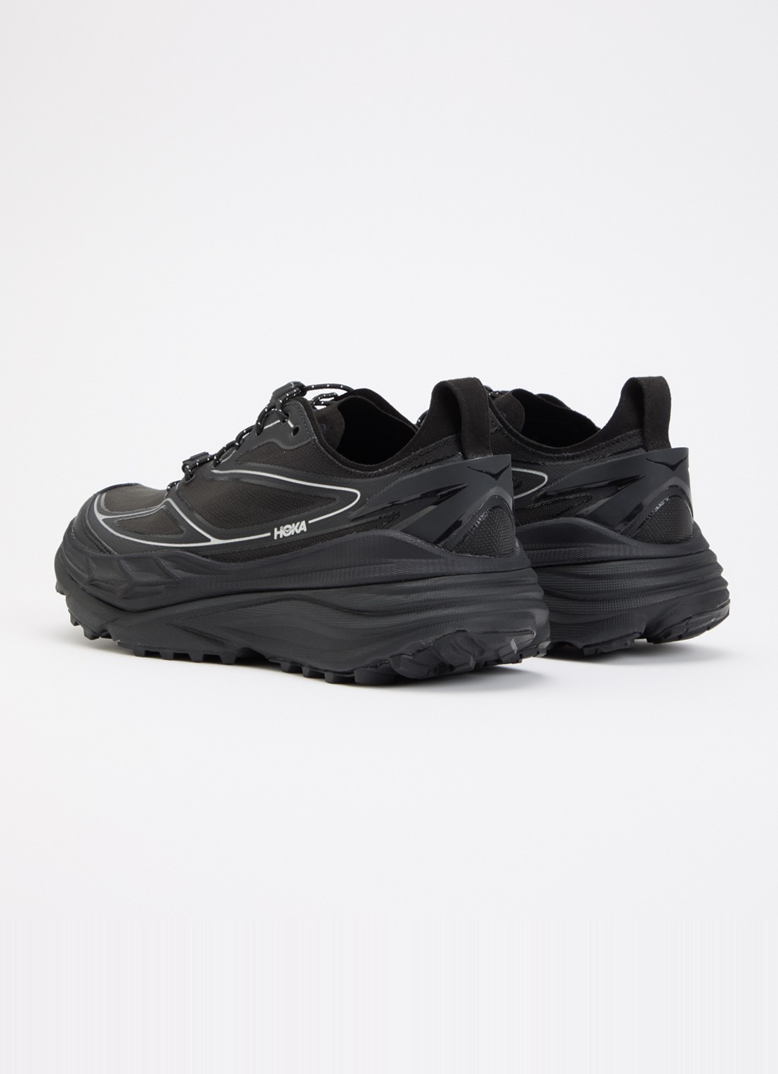HOKA Stinson One7 sneaker van mesh - achterkant 5 zwart