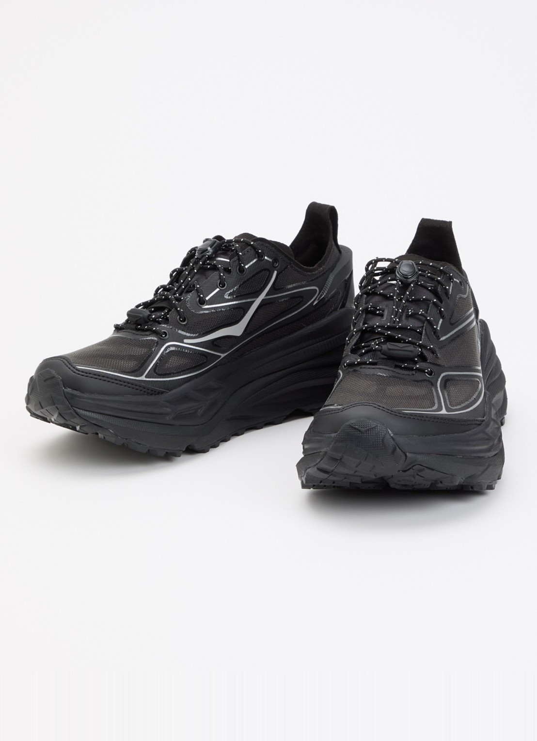 HOKA Stinson One7 sneaker van mesh - detail 2 zwart