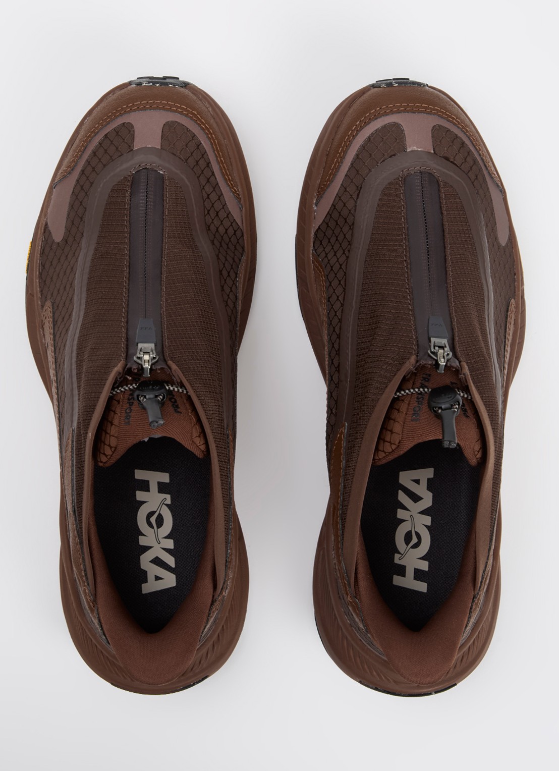 HOKA U Project Transport sneaker met mesh detail - detail 6 bruin