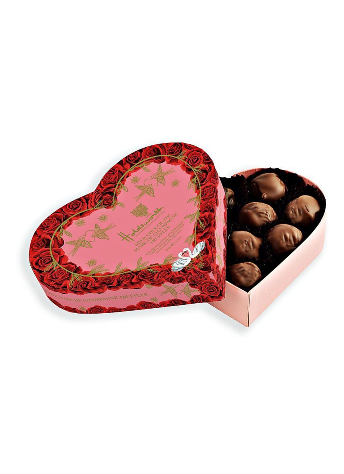 Holdsworth Champagne Heart chocolade truffels in geschenkverpakking 130 gram - voorkant undefined