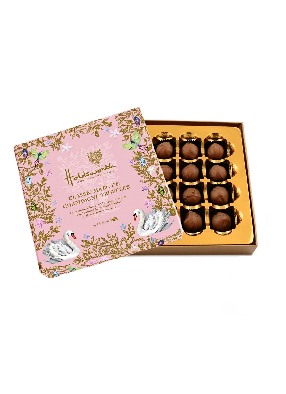 Holdsworth Klassieke Marc de Champagne truffels 16 stuks - voorkant undefined