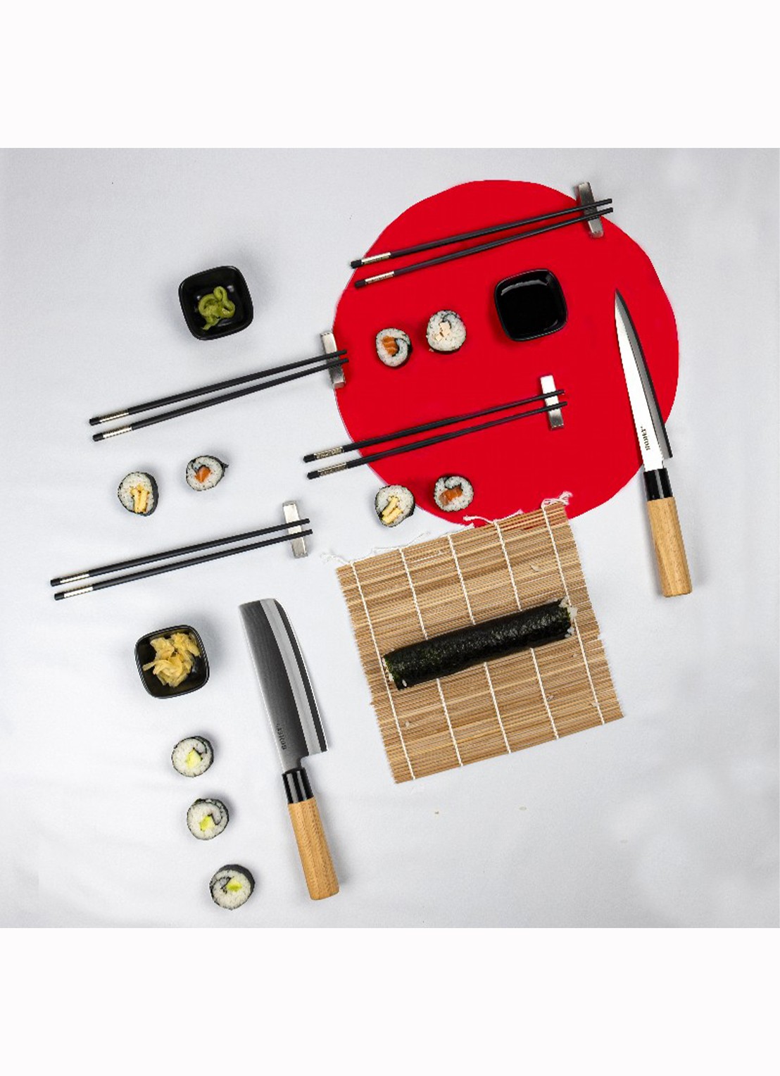 Homey's Nippon Sushi Essentials blik giftset 14-delig - detail 2 lichtbruin