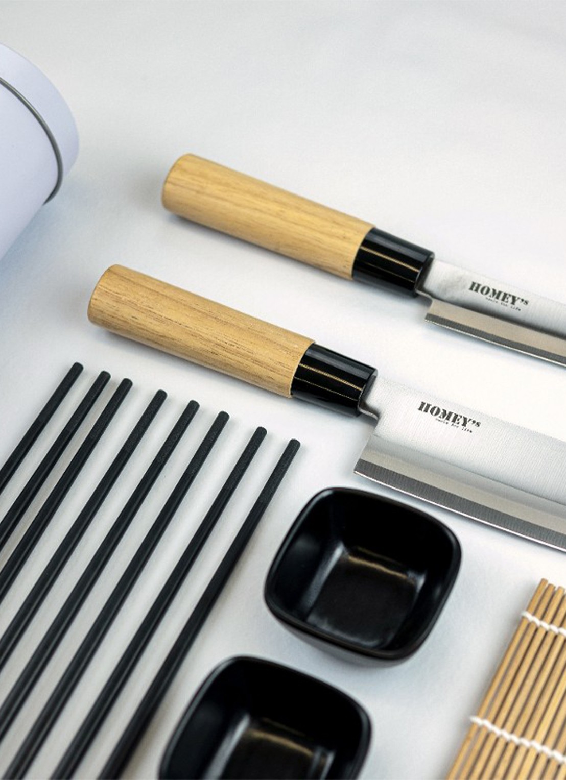 Homey's Nippon Sushi Essentials blik giftset 14-delig - detail 3 lichtbruin