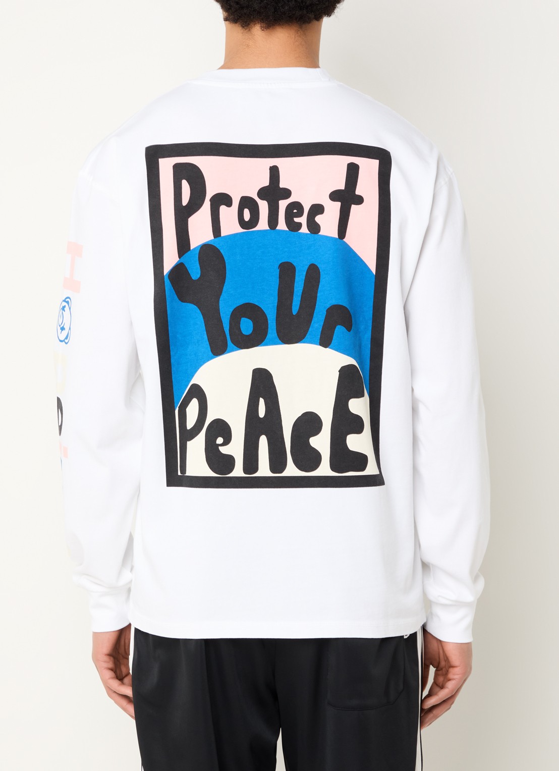Hopeium Longsleeve met logo- en backprint - detail 4 wit