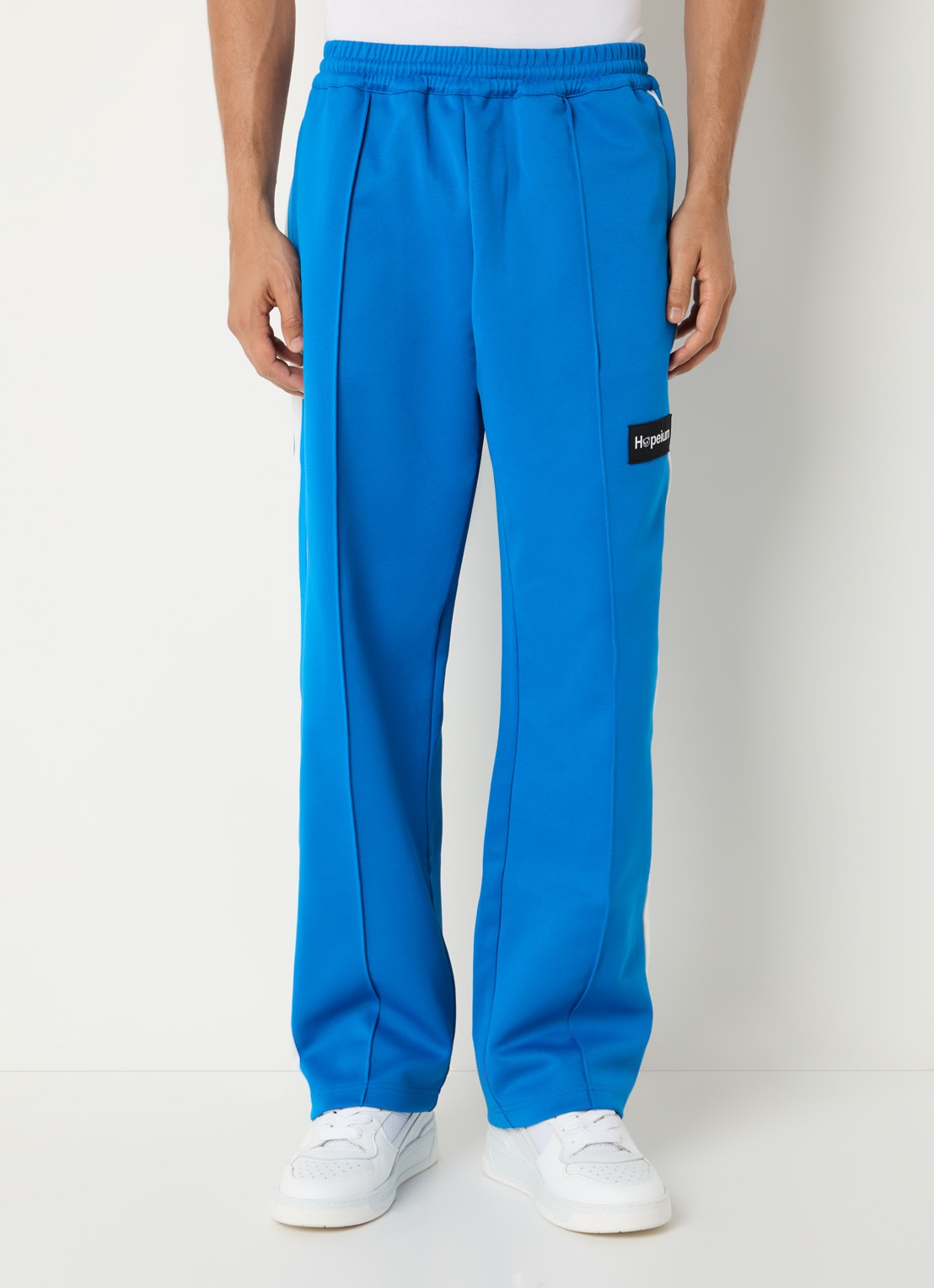 Hopeium Loose fit korte broek van zijde - detail 4 kobaltblauw