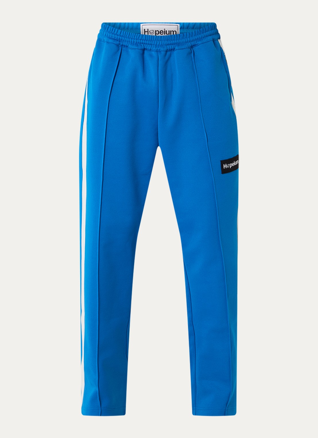 Hopeium Loose fit korte broek van zijde - voorkant kobaltblauw