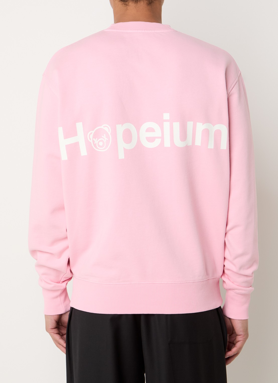 Hopeium Sweater met logo- en backprint - detail 4 roze