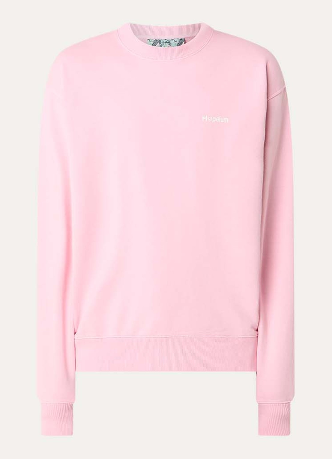 Hopeium Sweater met logo- en backprint - voorkant 2 roze