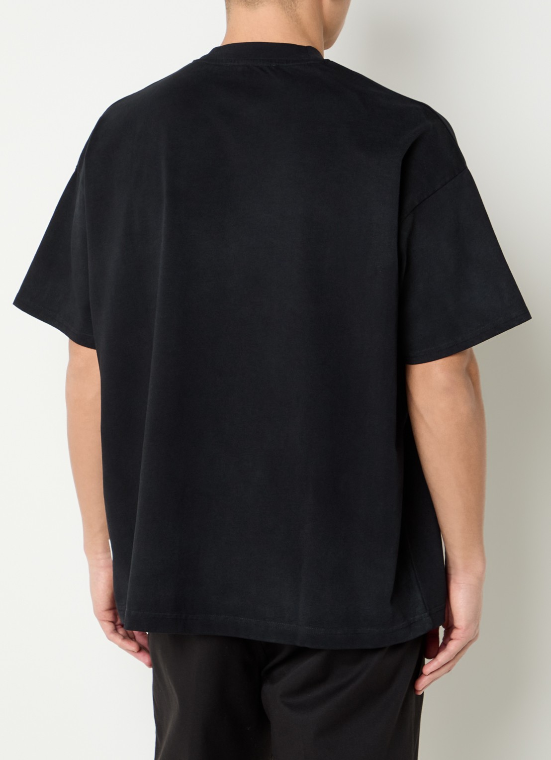 Hopeium T-shirt met borduring - achterkant 2 zwart
