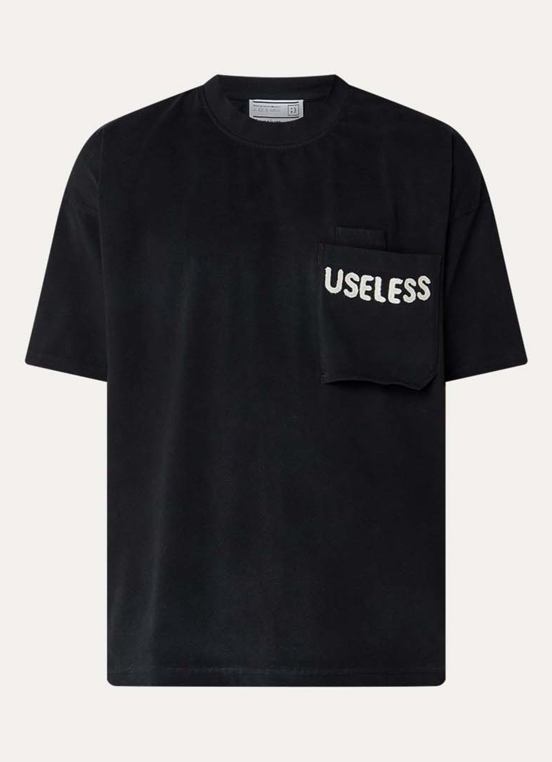 Hopeium T-shirt met borduring - voorkant 3 zwart