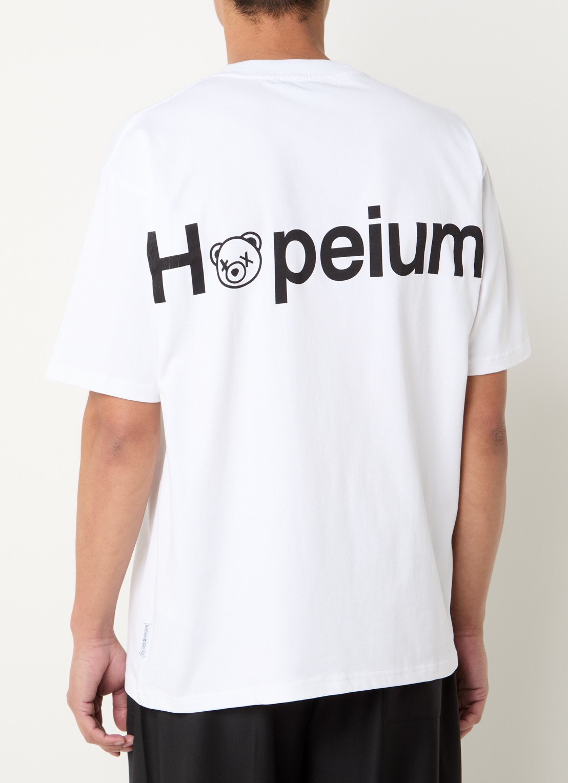 Hopeium T-shirt met logo- en backprint - detail 2 wit