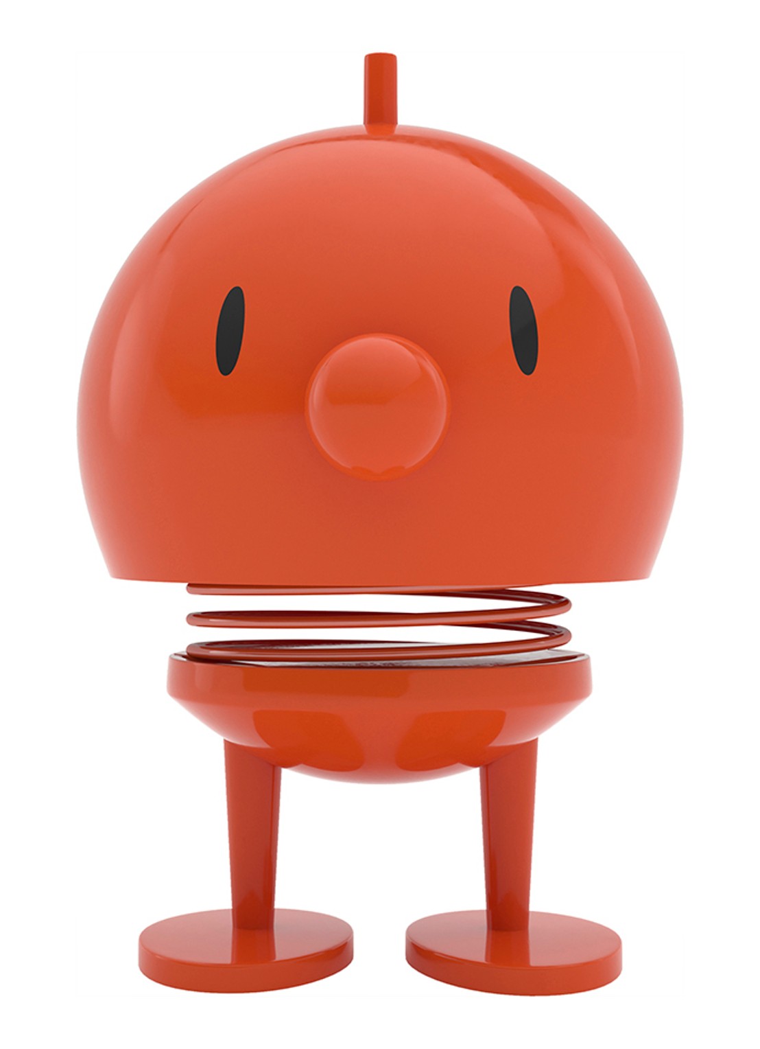 Hoptimist Bumble M ornament 9,5 cm - voorkant 2 oranjerood