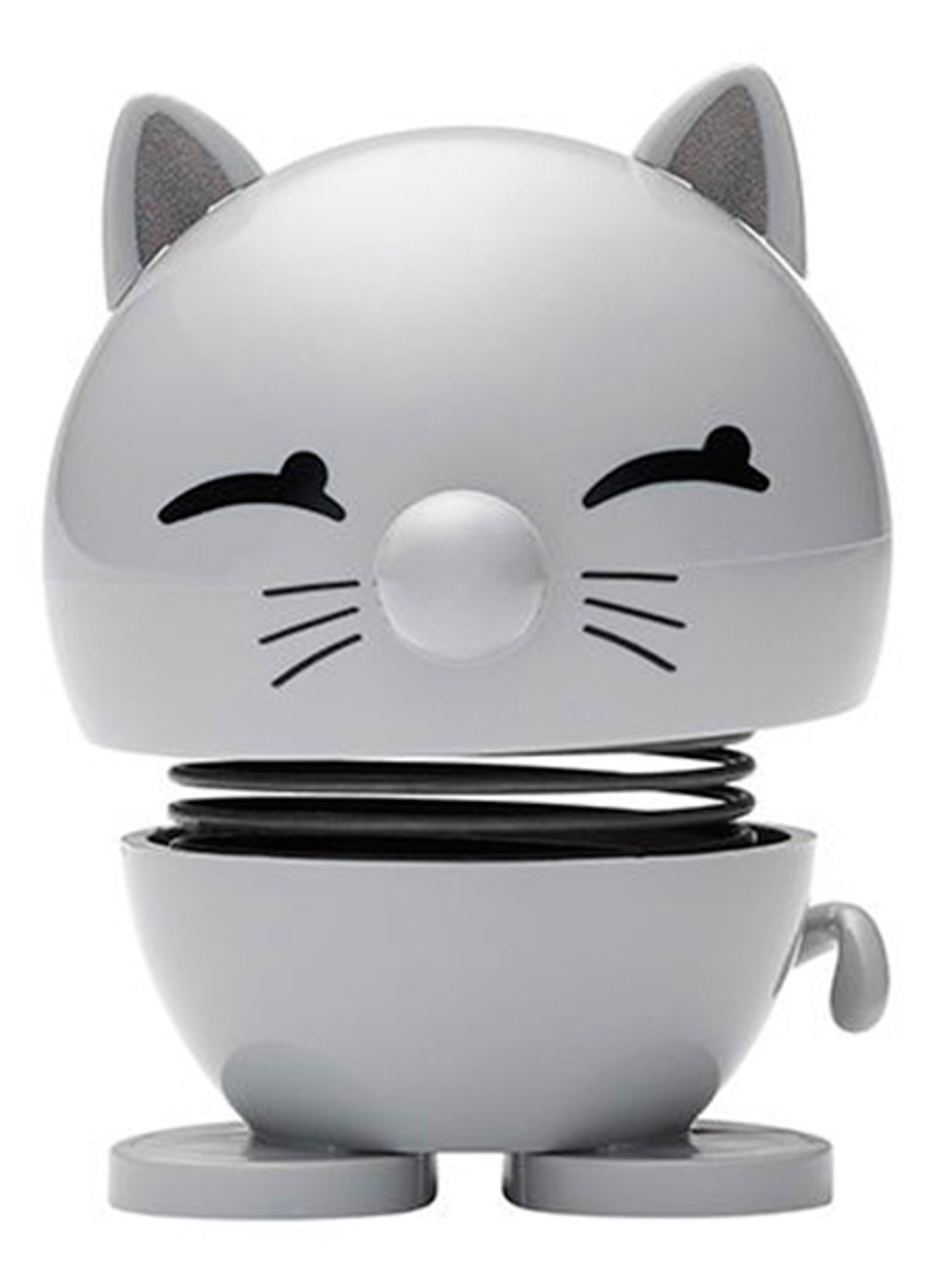 Hoptimist Cat ornament 7,2 cm - voorkant grijs