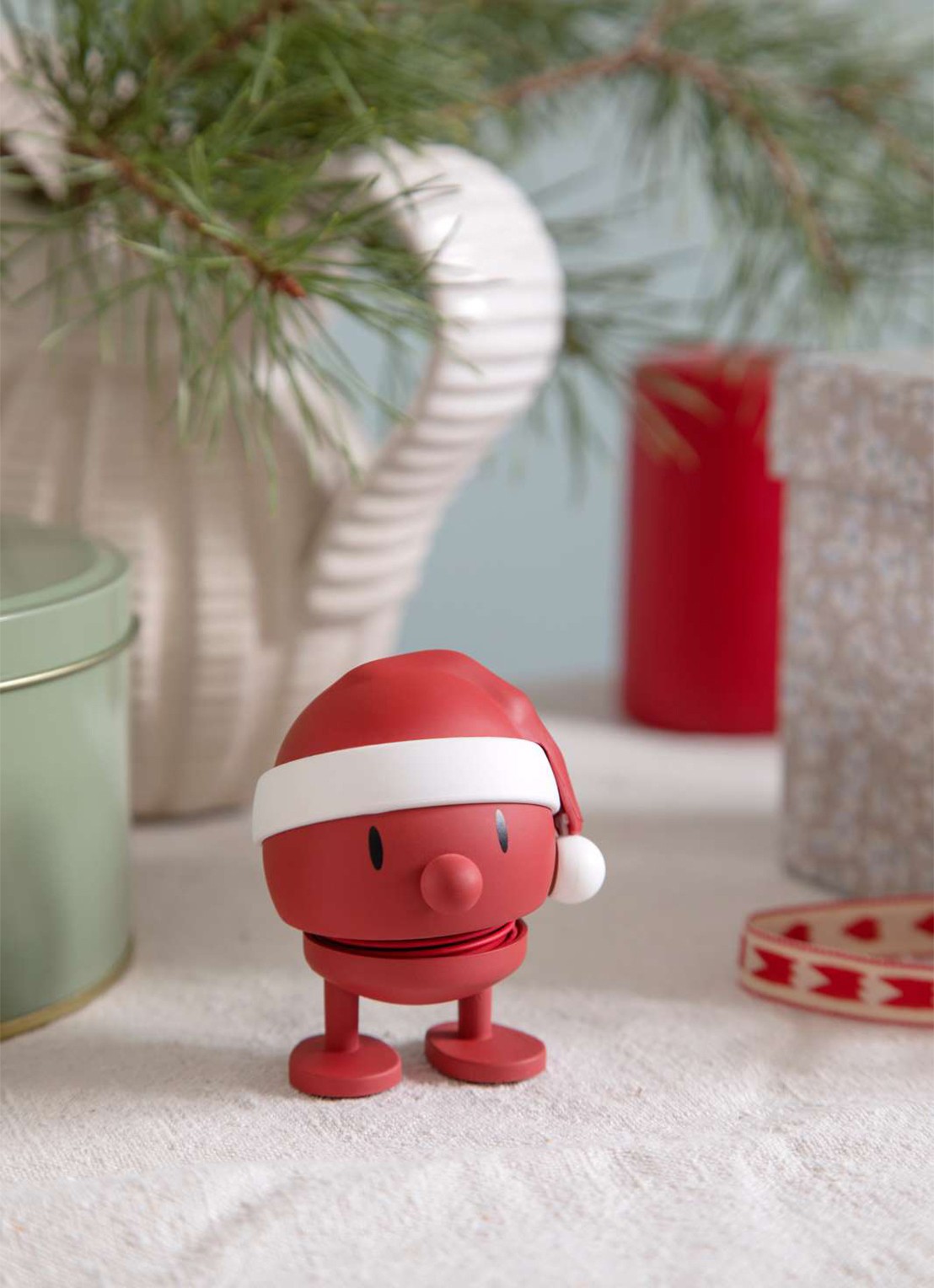 Hoptimist Soft Santa Bumble S ornament 7,2 cm - voorkant 3 rood