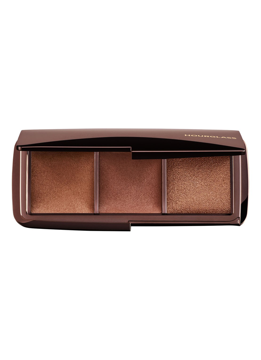 Hourglass AMBIENT™ Lighting Palette Volume 3 - poeder & highlighter palette - voorkant 4 bruin