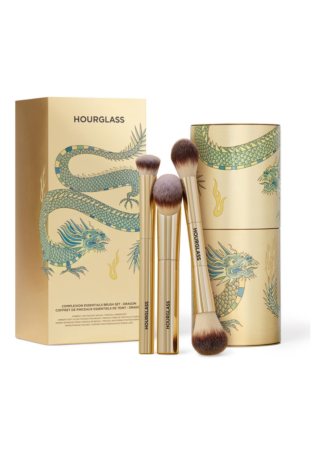 Hourglass Complexion Essentials Brush Set - Limited Edition kwastenset - voorkant dragon