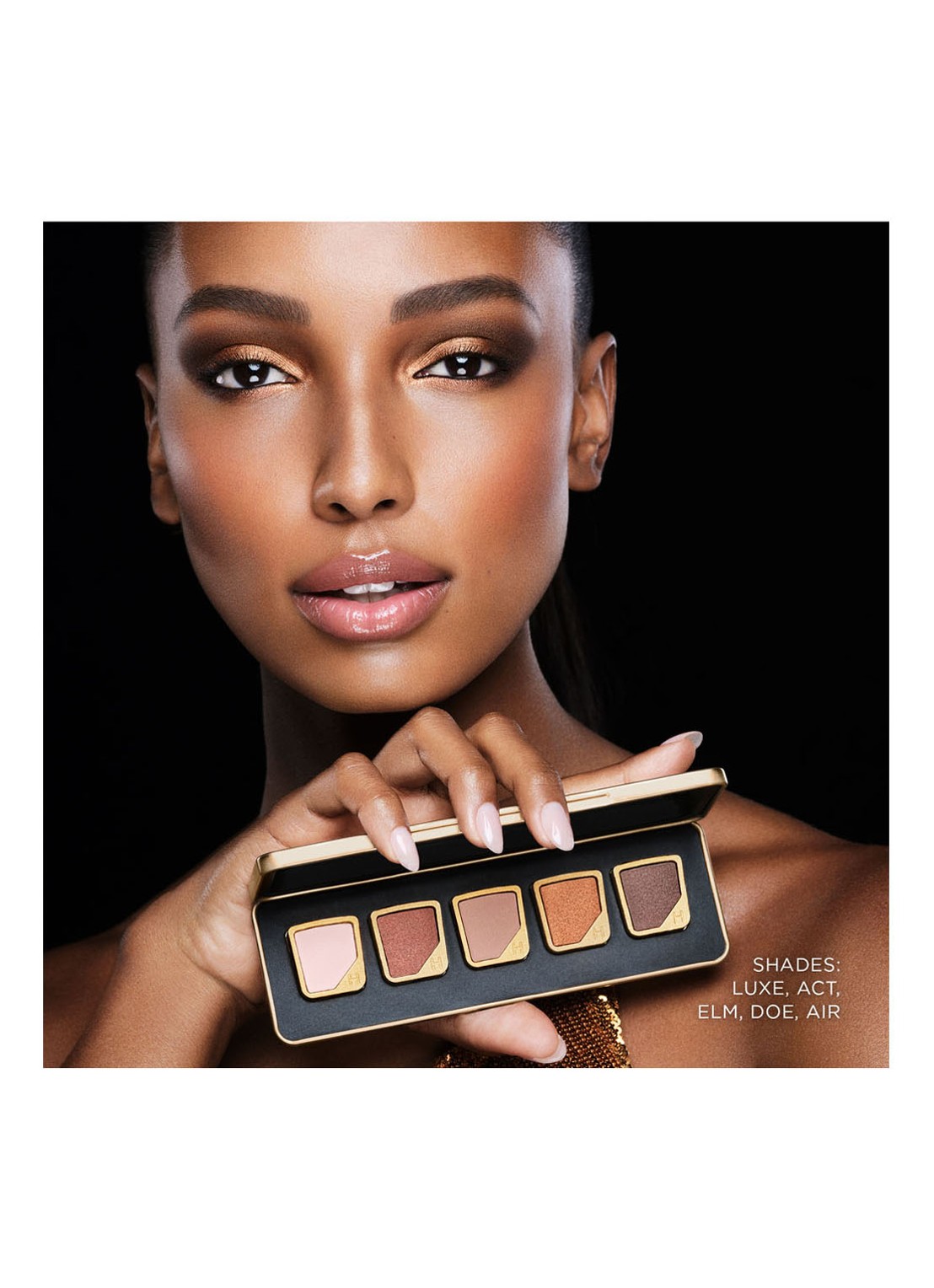Hourglass Curator 5-Pan Palette - leeg oogschaduw palette - detail 4 zwart/goud